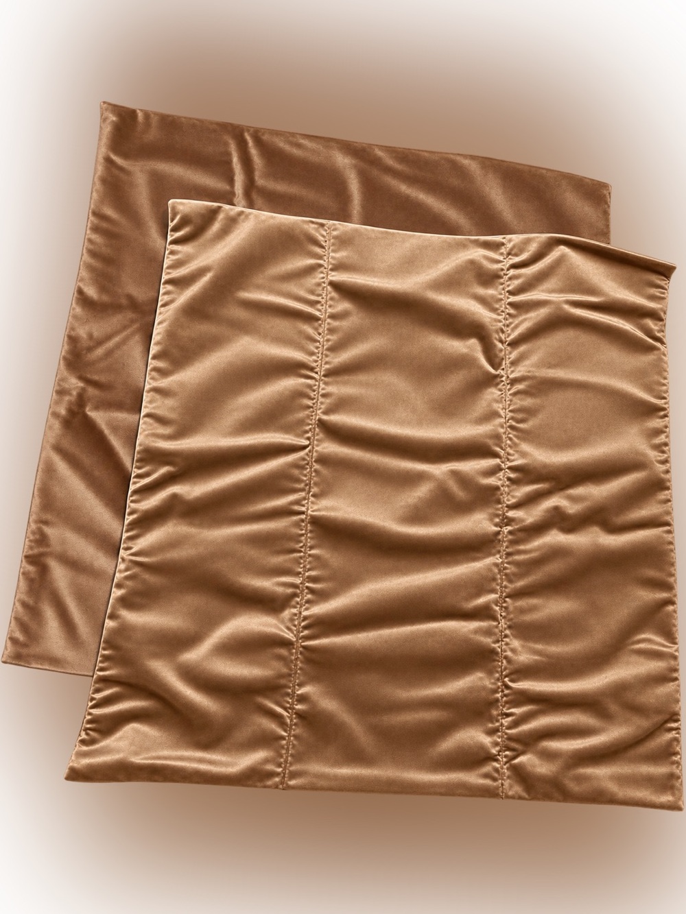 Home Brilliant Large Gold Velvet Pillow Cases